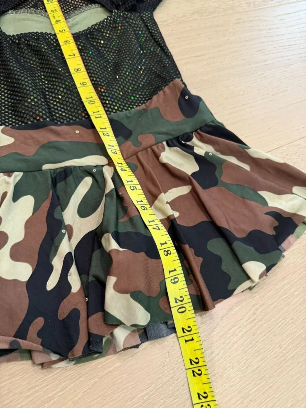 A Wish Come True Girl's Camo Biker Short Dance Costume SC 5-7